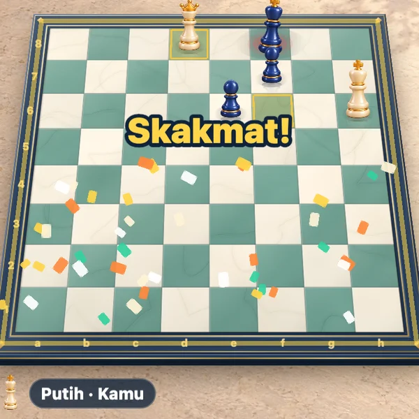 Cara main Catur Alun-Alun, langkah 4 — Menang dengan skakmat