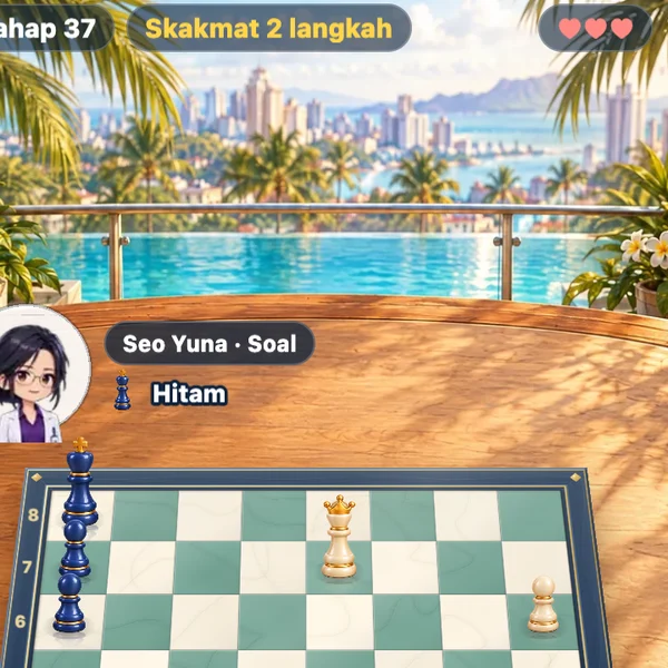Cara main Catur Alun-Alun, langkah 6 — Langkah salah = satu hati