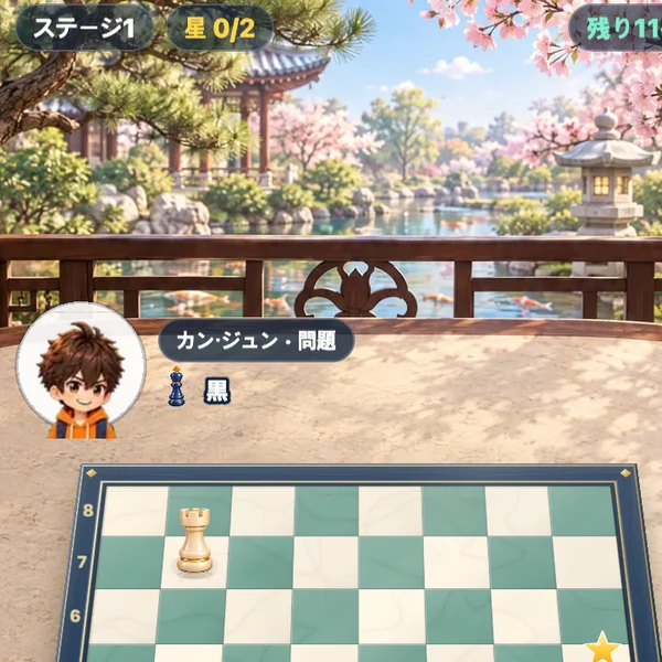 広場チェスの遊び方 ステップ3 — ステージごとに目標はひとつ