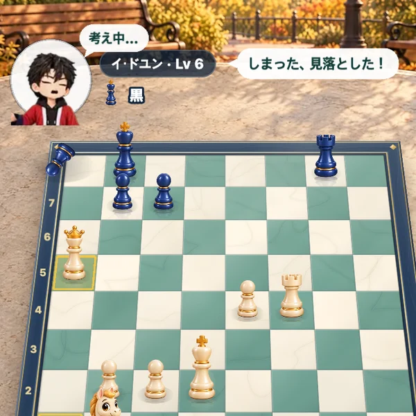 広場チェスの遊び方 ステップ5 — 旅仲間と対局