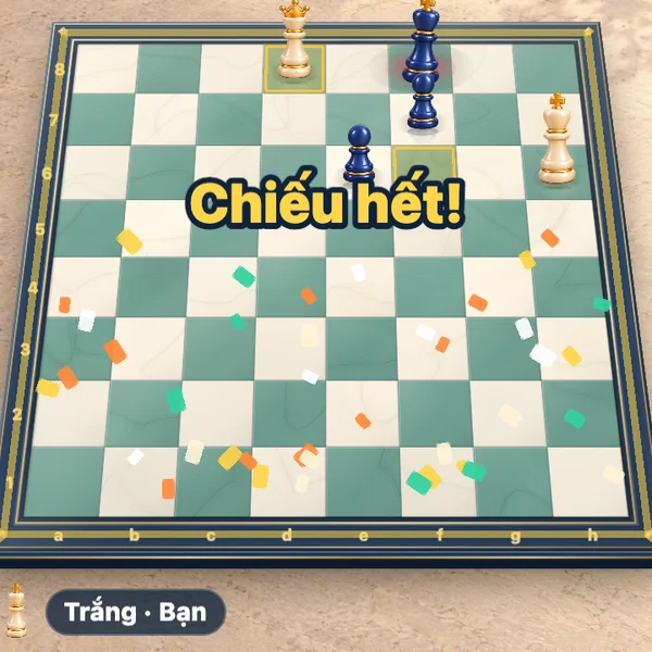 Cách chơi Cờ vua quảng trường, bước 4 — Thắng bằng chiếu hết