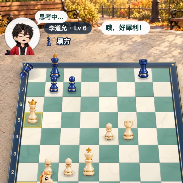 广场国际象棋玩法第 5 步 — 和旅伴对局