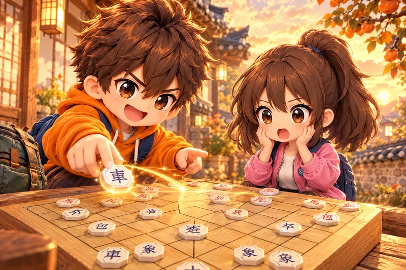 Gambar utama game Janggi — Catur Korea asli di bangku gang hanok