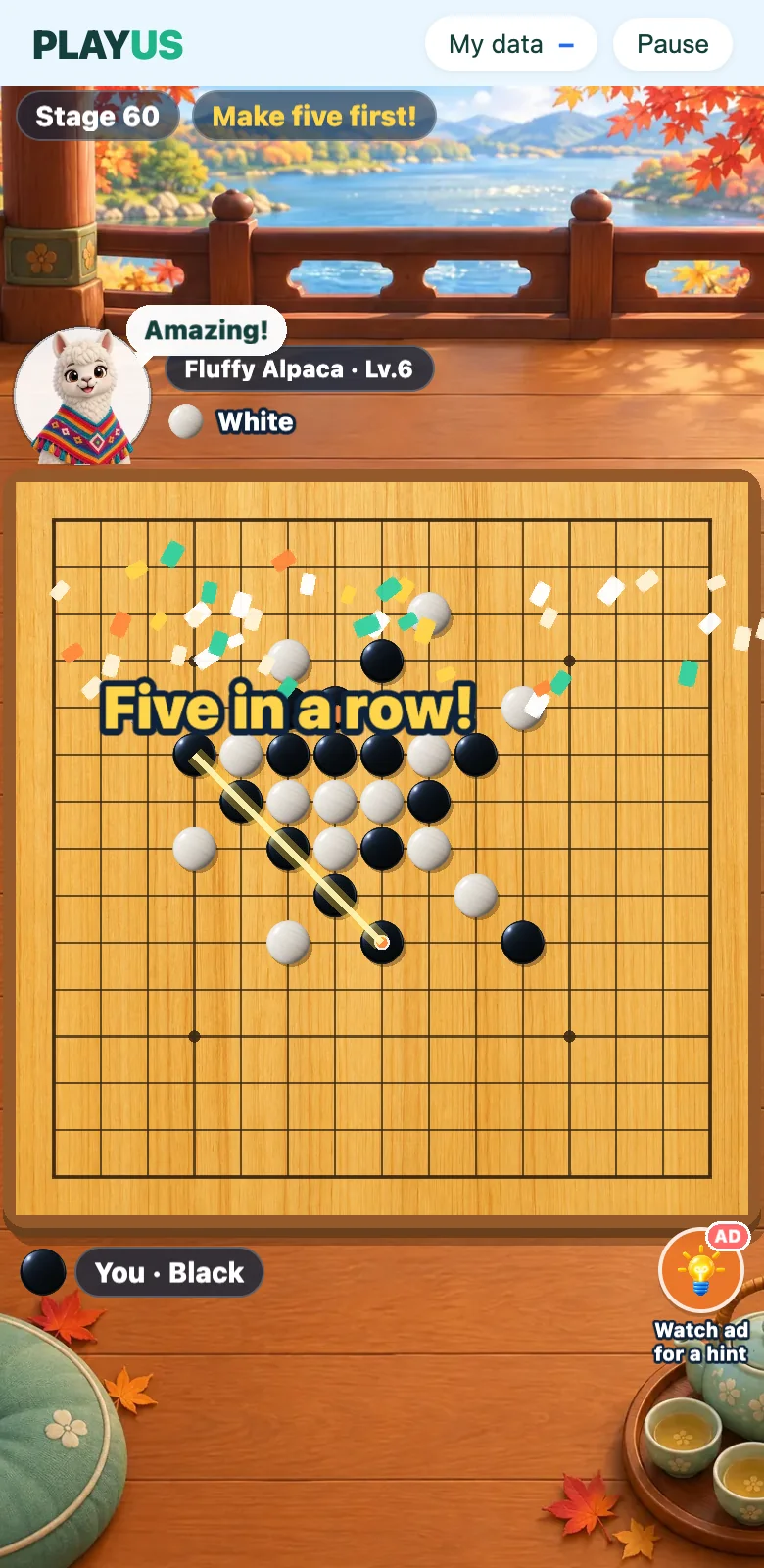 Tangkapan skrin Gomoku 3