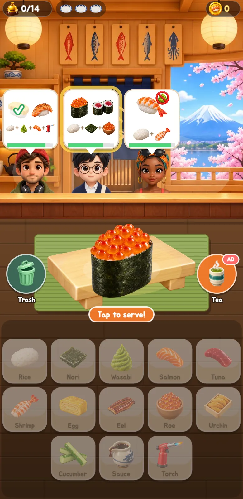 Tangkapan layar Sushi Kilat 2